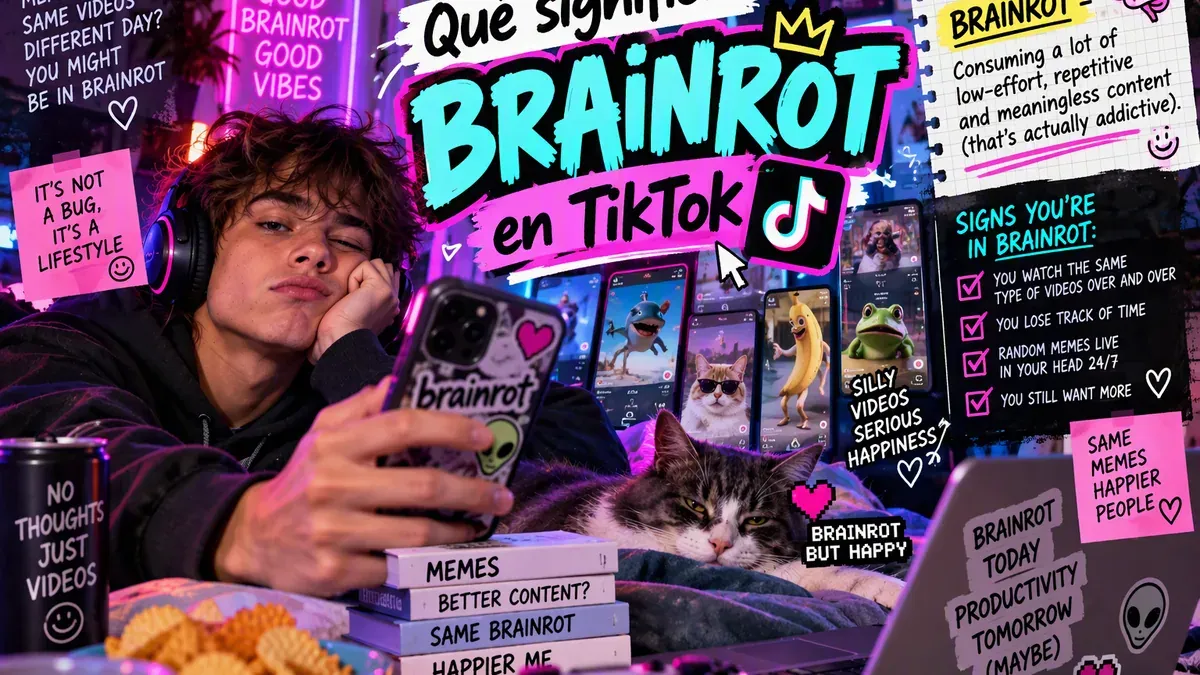 Portada de tendencias con fondo claro y detalles magenta y rojos