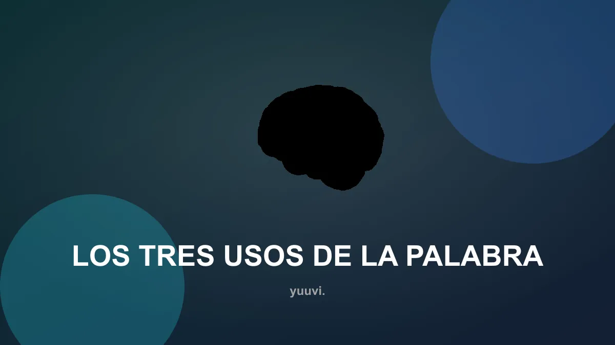 Los tres usos de la palabra